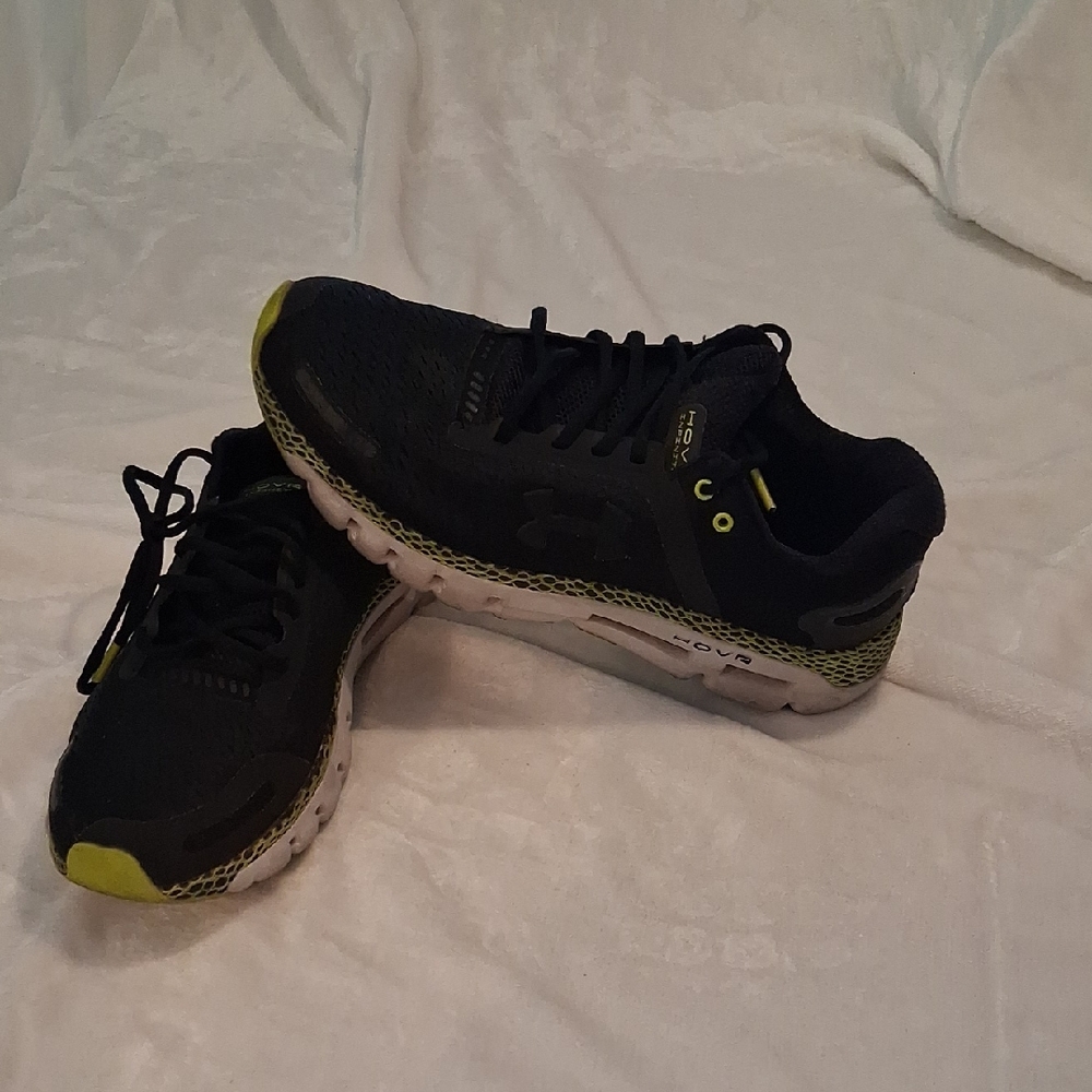 Under Armour Black and Lime Bluetooth Athletic Shoes